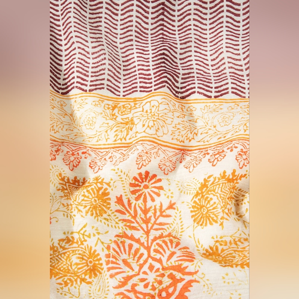 Boho Chic Beach Yoga Hobo Shoulder Bag - 100% Cotton - Paisley Handblock Design - Picture 7 of 9